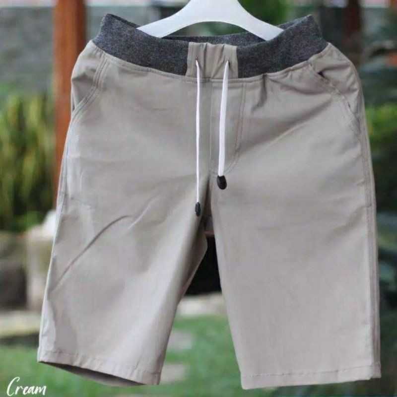 (BIG SIZE) Celana Chino Pendek Pria mick pinggang karet rip