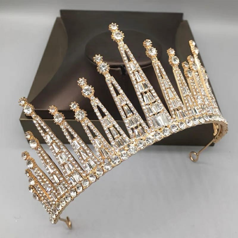 Khalifa Crown - Tiara Mahkota Pengantin Gold &amp; Silver - Wedding Bridal Korea