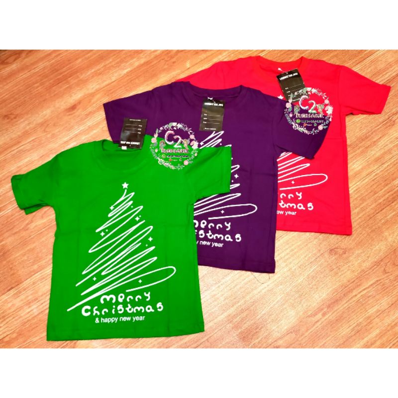 KAOS NATAL ANAK & DEWASA GAMBAR POHON MERRY CHRISTMAS - KAOS NATAL - BAJU NATAL - KAOS NATAL