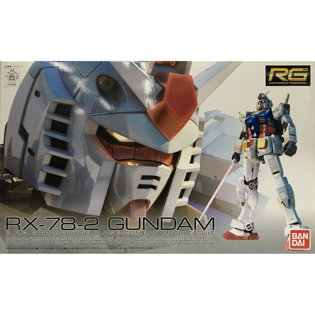 Gundam RG RX-78-2 RG RX782 RX 78-2  RX78-2 Model Kits Gunpla Bandai