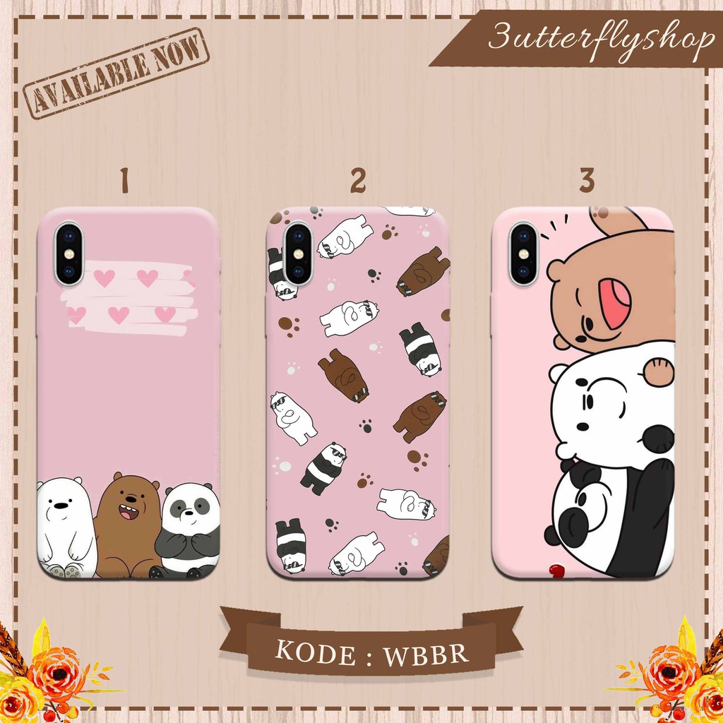 We Bare Bears Pink casing case HP xiaomi samsung iphone oppo vivo realme redmi meizu