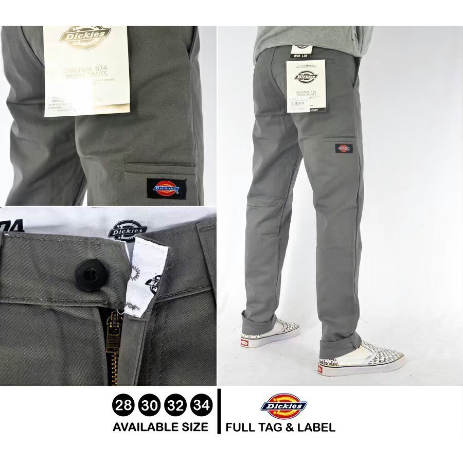 CELANA CHINO PANJANG DICKIES POCKET 873 ANKLE &amp; LONG PANTS - CELANA CHINO HITAM ABU HIJAU KREAM MOCA