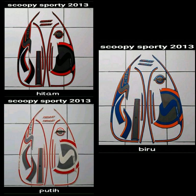 striping list body motor Scoopy sporty 2013