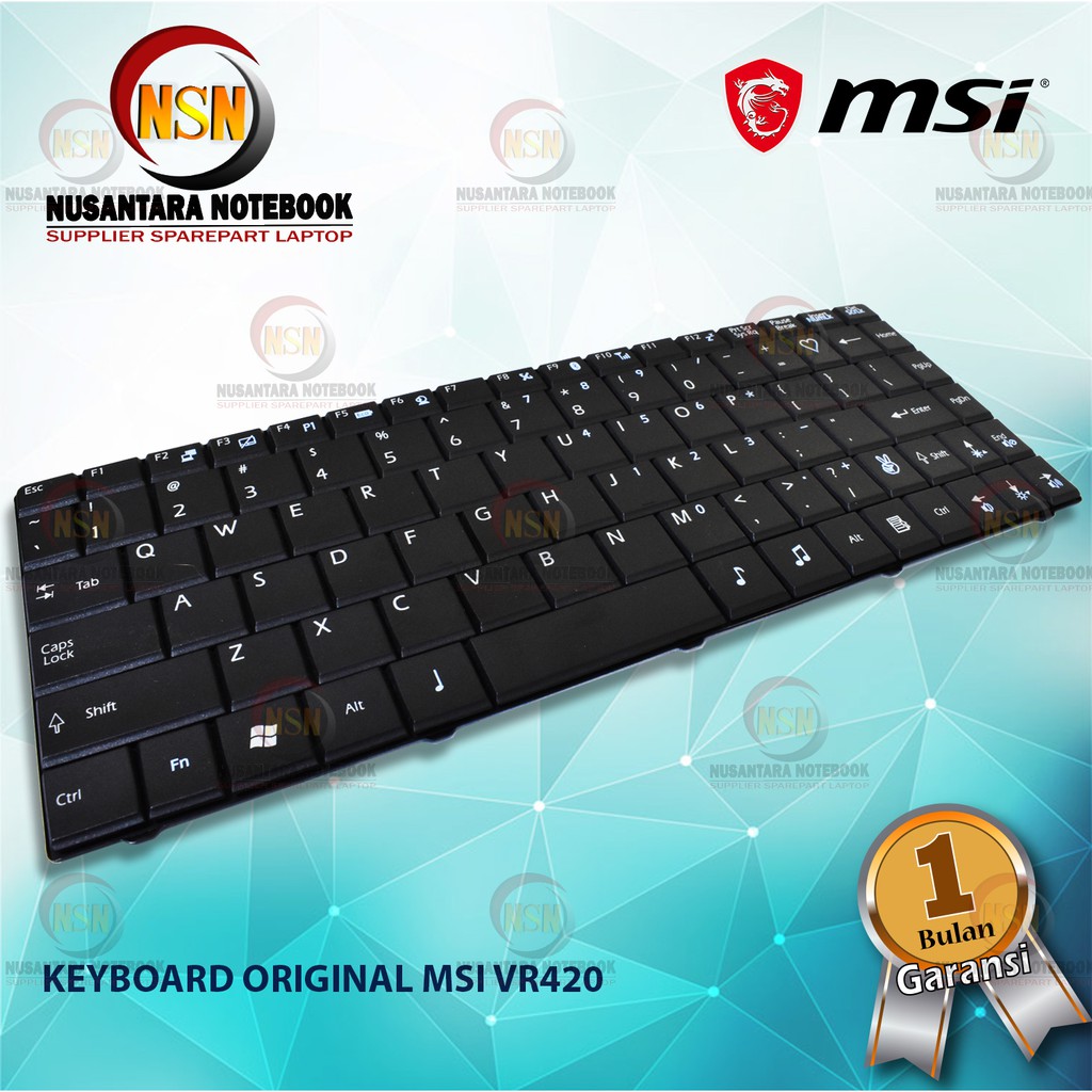 Keyboard Laptop Original MSI VR420 VR430 VR440 Black