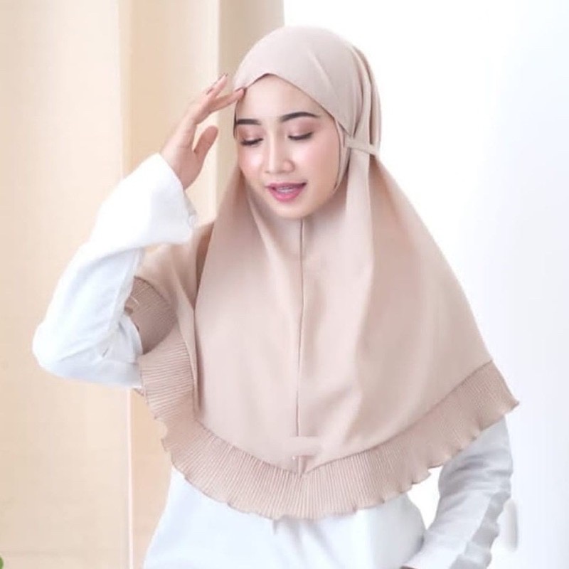 Bergo Maryam Kombinasi Plisket Non Ped-3