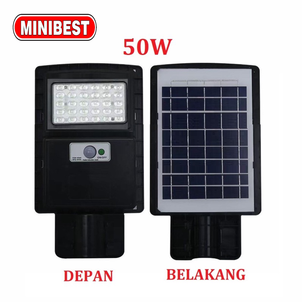 [MB] Lampu Jalan Solar Tenaga Surya Motion Sensor 50w