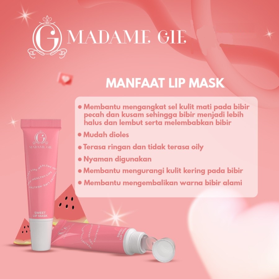 ★ BB ★ Madame Gie Sweet Lip Mask - Masker Scrub Pencerah Bibir