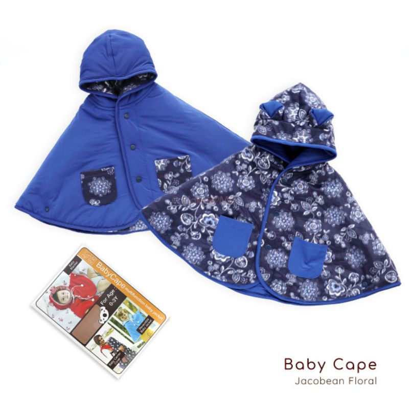 Jaket Anak CuddleMe BabyCape | Mantel Bayi Balita Cuddle Me Baby Cape | Grosir Cuddle Me BabyCape-Jacobean Floral