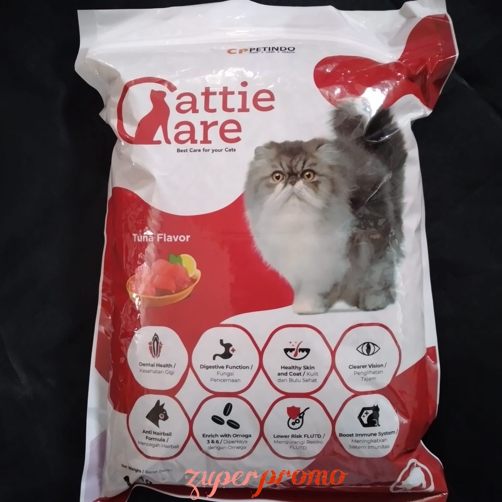 Cattie Care Tuna Repack 1kg / Pakan Kucing Rasa Tuna