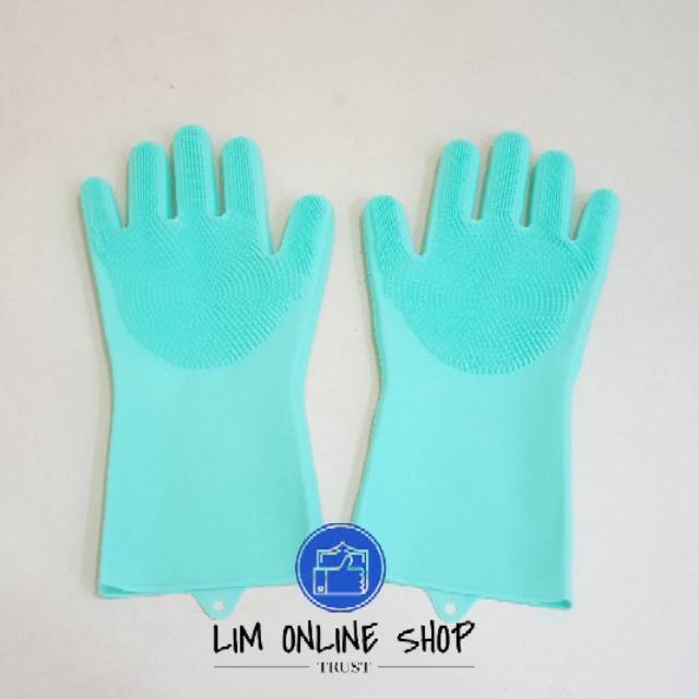 READY SARUNG TANGAN CUCI PIRING BERKUALITAS GERIGI AJAIB SILICONE GROVE HIGH QUALITY BPA FREE