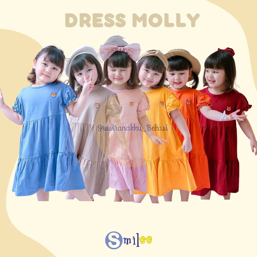 Dress Anak Smilee Molly Mix Warna Size 1-5Thn