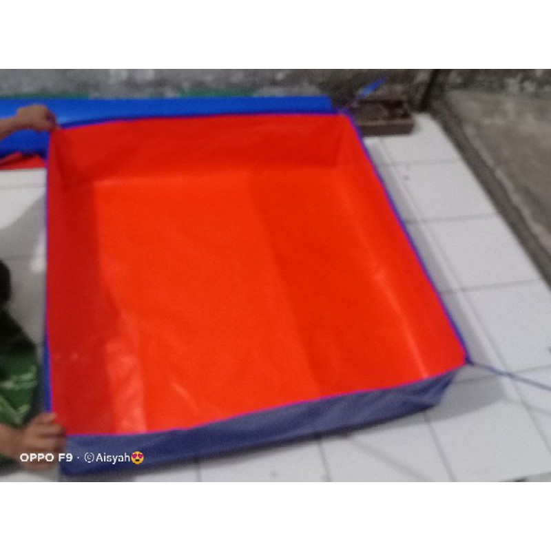 TERPAL KOLAM IKAN KOTAK KOLAM TERPAL TYPE A12 KOREA ORIGINAL UKRAN 100X100X25