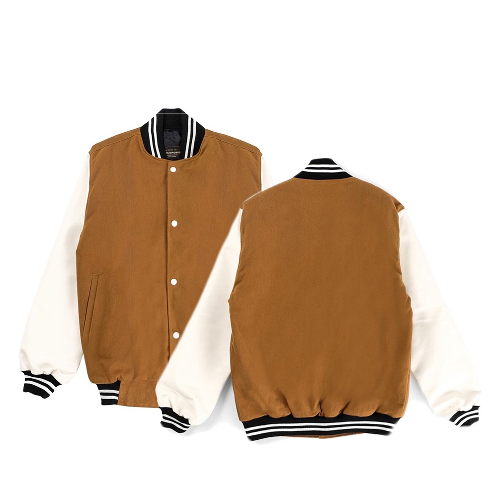 ETERNALWORKS - Varsity Jacket White Caramel