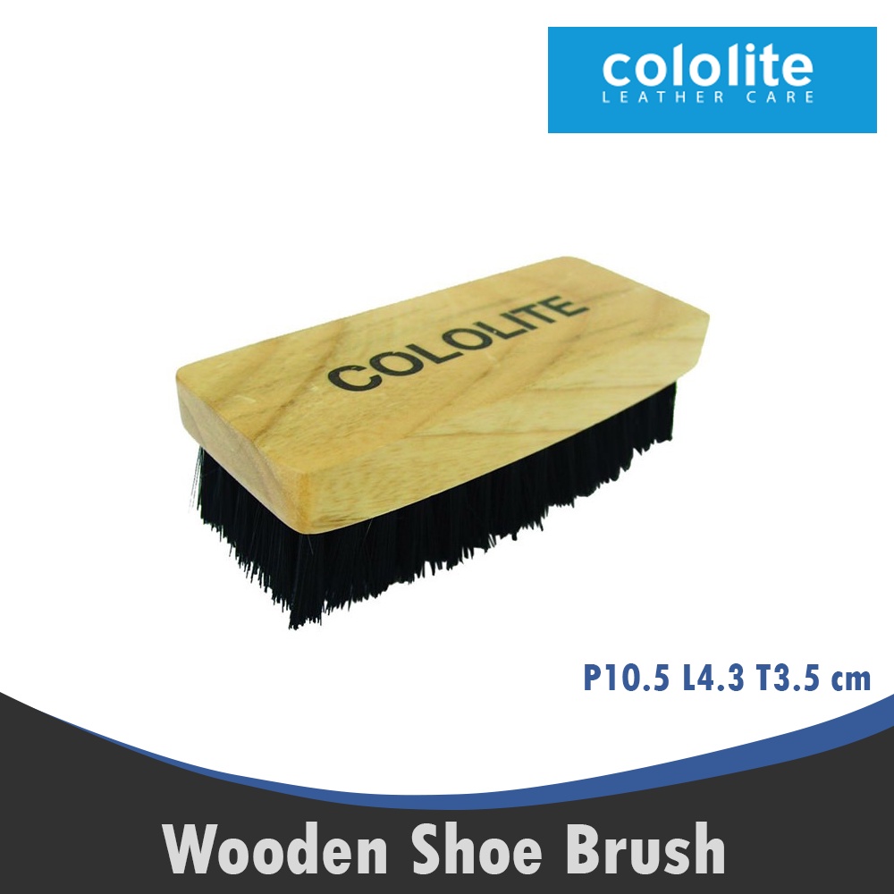 Ktmstore Sikat Sepatu kayu Shoe Brush lembut sikat kotak semir Cololite 0013