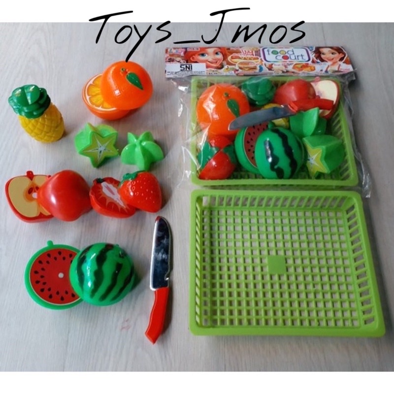 MAINAN BUAH POTONG MAGNET KITCHEN FUN BUAH POTONG