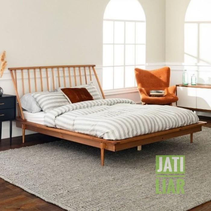 Kursi | Dipan Kayu Jati / Ranjang Kayu Jati Asli Uk 120X200 Kasur Rata