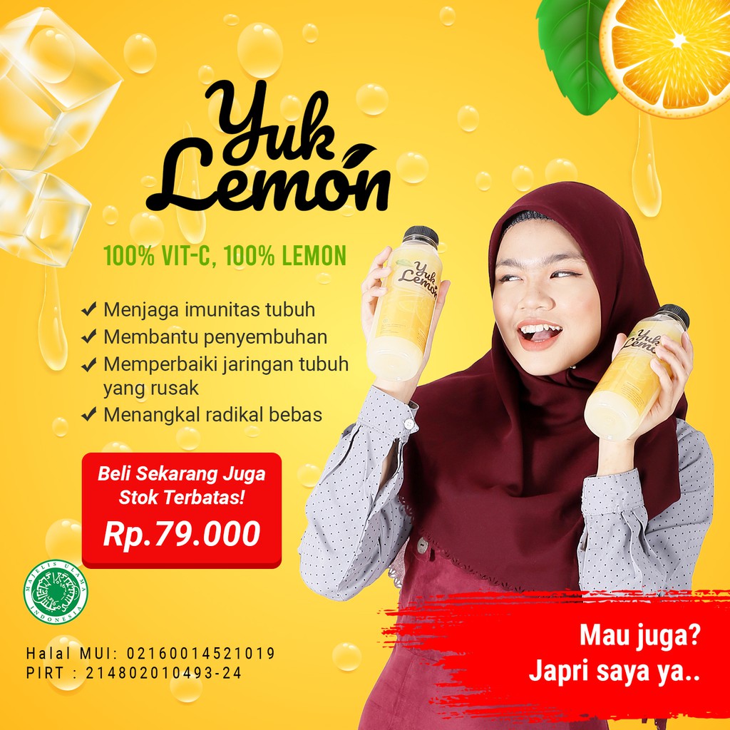 

Yuk Lemon - Sari Lemon Asli 500ml