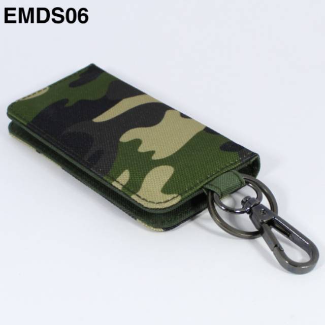 EMDS06 Dompet STNK Motor Mobil - gantungan kunci keychain motifr loreng army