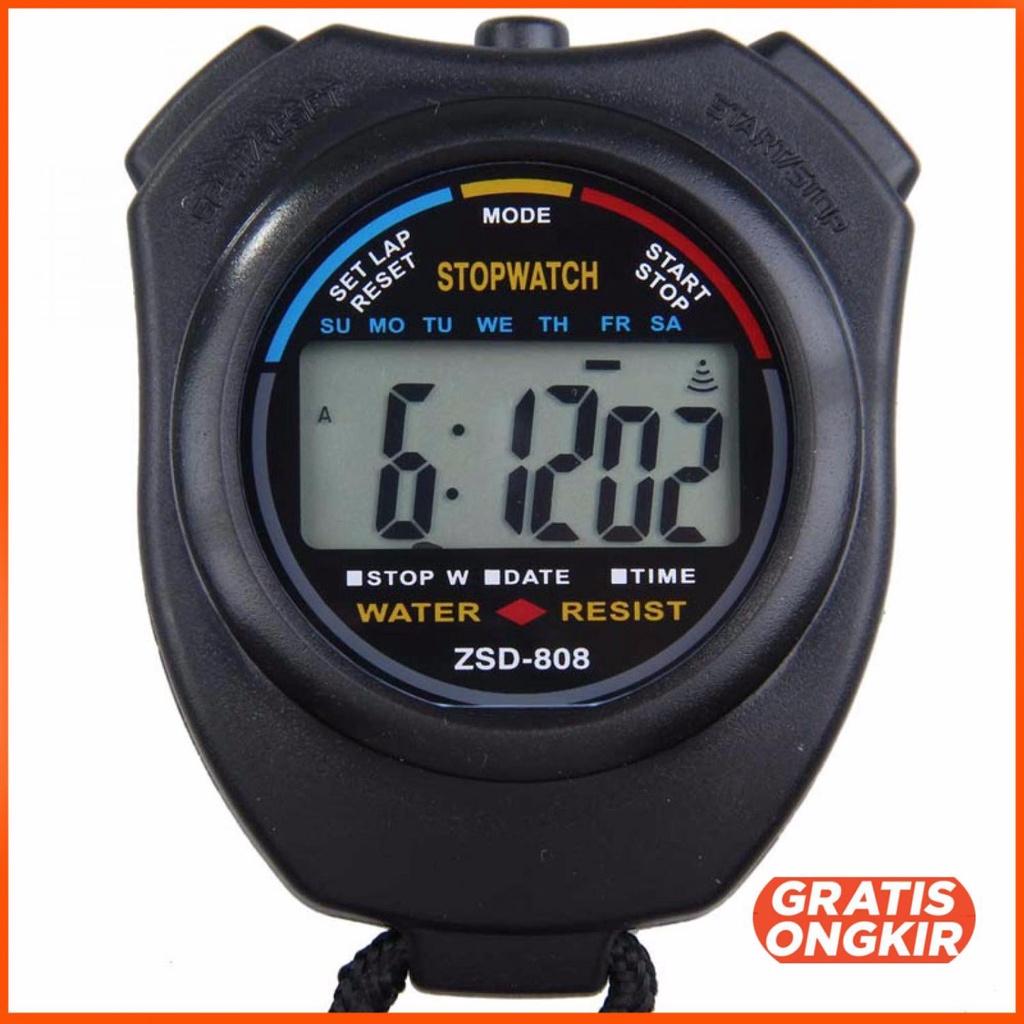 Stopwatch Profesional LCD dengan Strap - ZSD-808