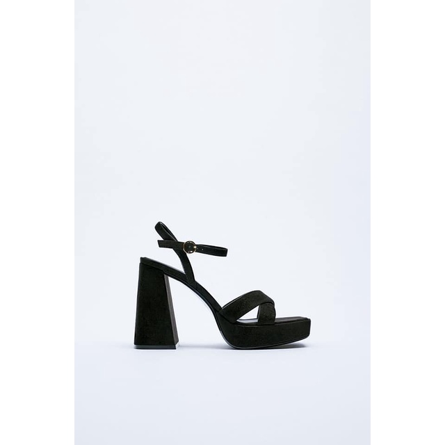 Zara Platform Sandals With Ankle Strap High Heels Heel Sandal 00836