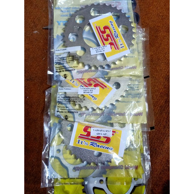 Gear belakang 428 Rx/Yamaha uk 34-38 SSS