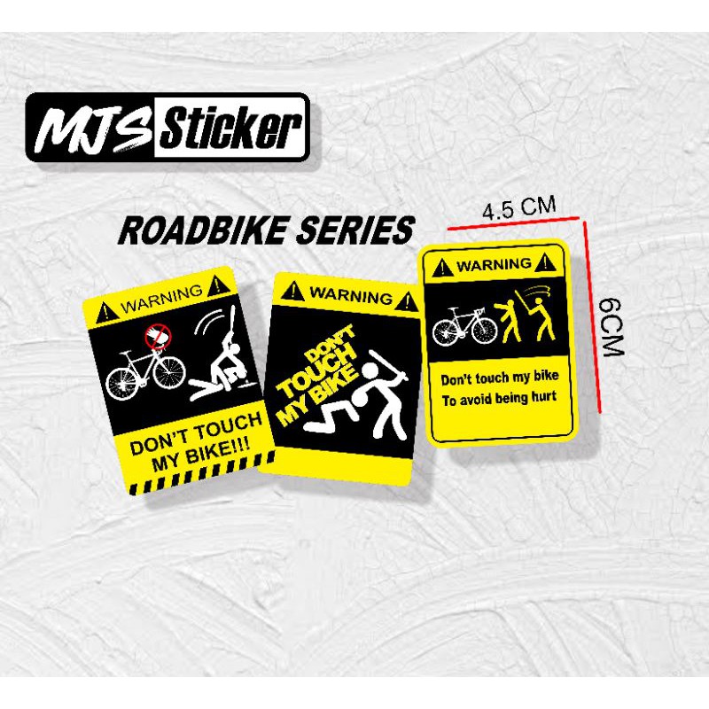 sticker decal warning frame sepeda MTB roadbike