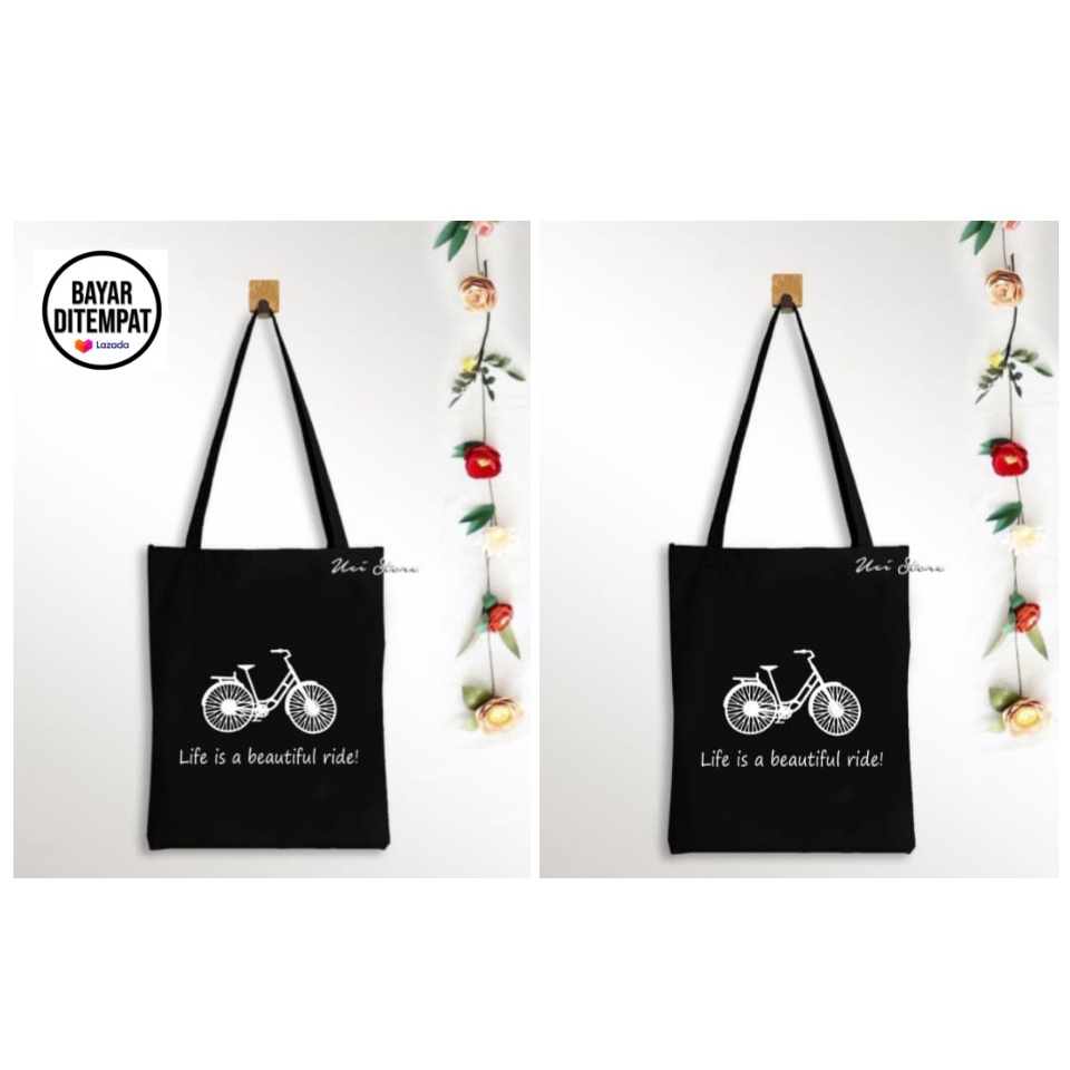 ( PAKAi RESLETING) tote bag sepeda lama varian warna [Toko UCI]