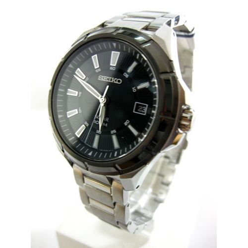 Seiko Criteria SNE083P1 Solar Black Bezel Dial - Jam Tangan Pria SNE083