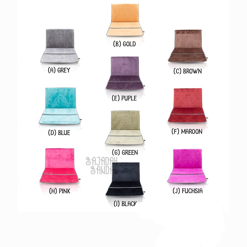 Sajadah Sandar SAHADA Multifungsi Untuk Sandar / Sender / Duduk / Lipat - All Asyraf (Tanpa Custom N