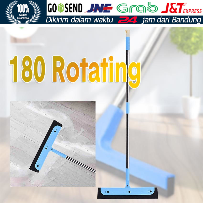 180 Degrees Magic Wiper Alat Pel Pembersih Lantai EVA Floor Wiper Pel Karet / Tarikan Air Lantai