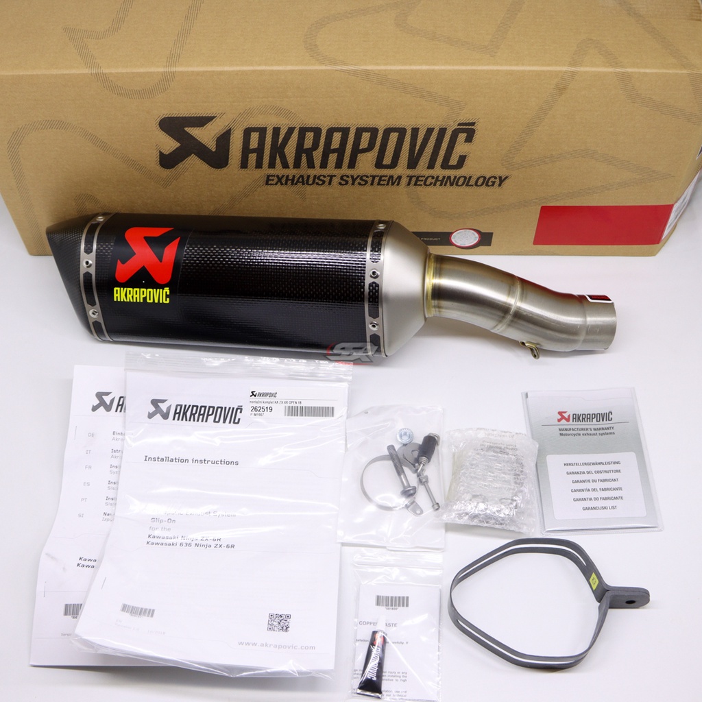 KNALPOT AKRAPOVIC ZX6R CARBON SLIP ON