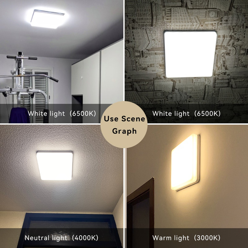 Lampu Plafon Minimalis Modern 40x40cm 48W 220V Aman untuk Mata anti Blink untuk rumah dan kantor sinar Warm White, Cool White, Natural Square Ceiling Lights Lustre Modern Ceiling Lamp Neutral/cold/warm White Remote Control Led Ceiling Light For Bedroom