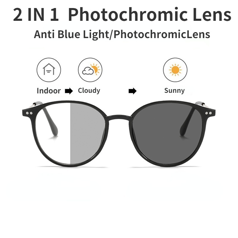 Kacamata Photochromic Anti Radiasi Anti Blue Ray Transition Untuk Pria Dan Wanita