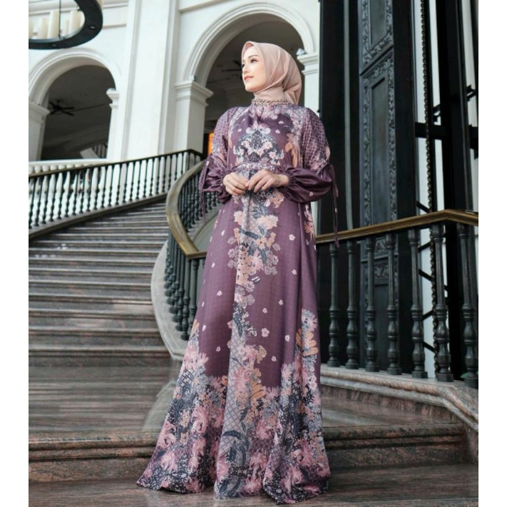 Ready maya dress maroon vanillahijab