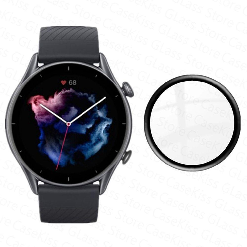 Nanas 2Pcs Film Aksesoris 3D Tepi Melengkung Full Cover Pelindung Untuk Amazfit GTR3/GTR3 Pro