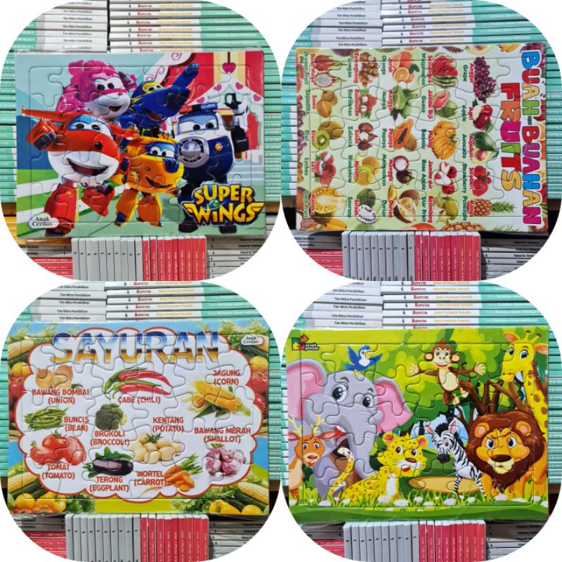 PUZZLE / PUZLE / PAZEL KARTON 30 KEPING MOTIF ANAK CEWEK - MAINAN EDUKASI ANAK