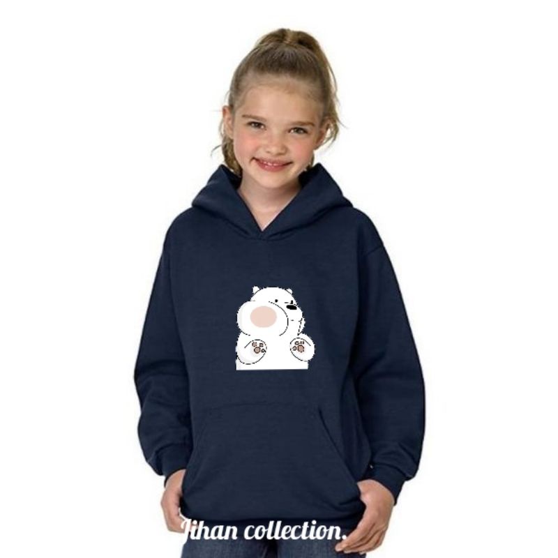sweater hoodie anak ice bear/we bare bears