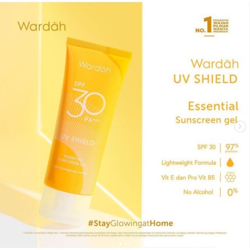 WARDAH SUNSCREEN SPF 30 UV SHIELD ESSENTIAL GEL