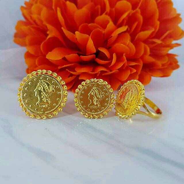 Cincin Emas London Coin Persisis Emas Aslinya 24 K Indonesia