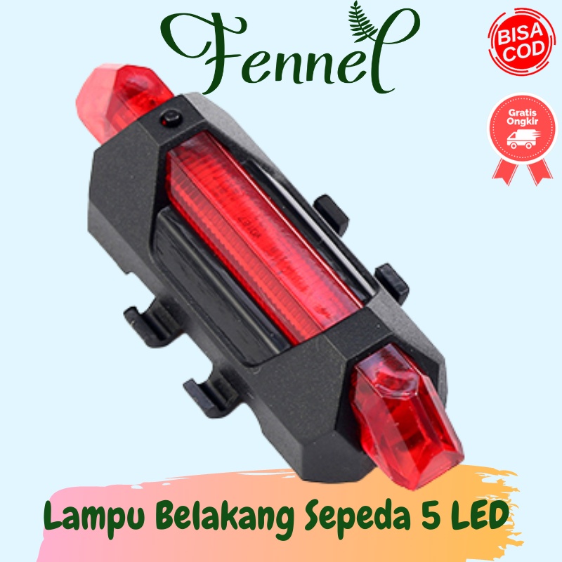 Lampu Belakang Sepeda LED Cas Ulang USB DC-918