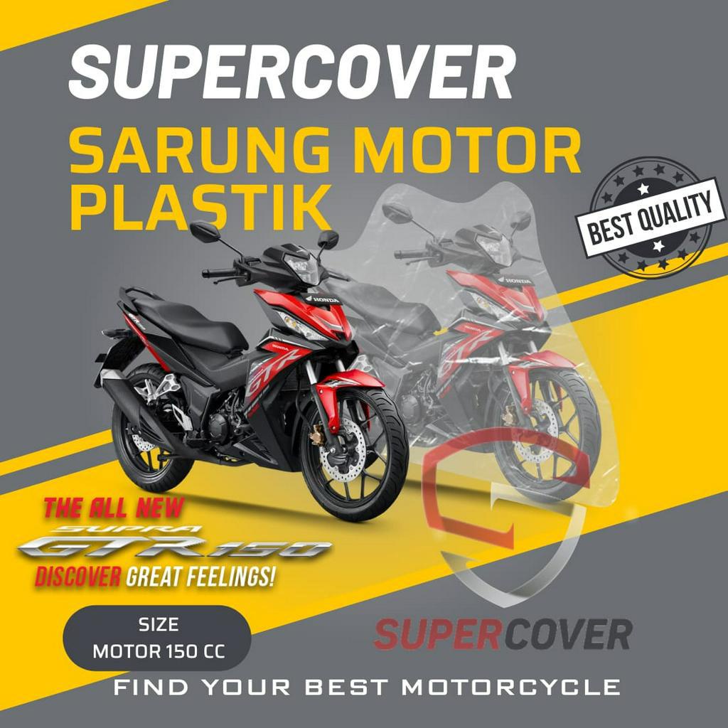Sarung / Cover Motor Honda Supra GTR 150 CC Super Cover Plastik Transparan
