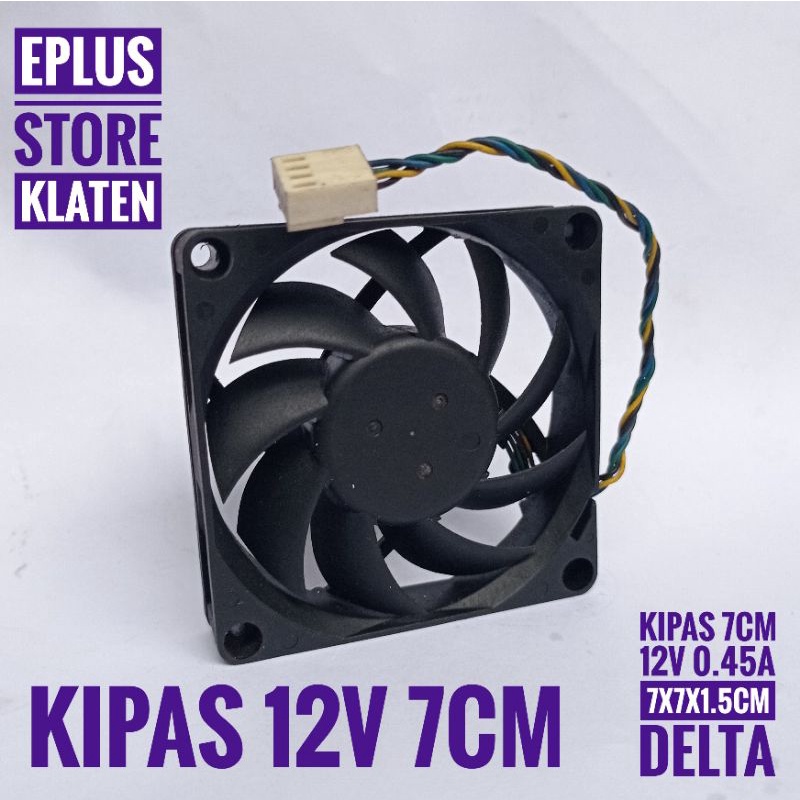 Kipas Fan Dc 7cm 12V 0.45A Delta Brushless cooler fan kipas Switching