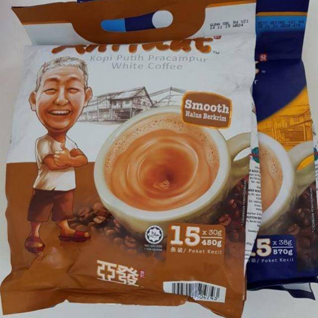 

Kopi ah huat pracampur white coffee smooth kopi ah huat smooth