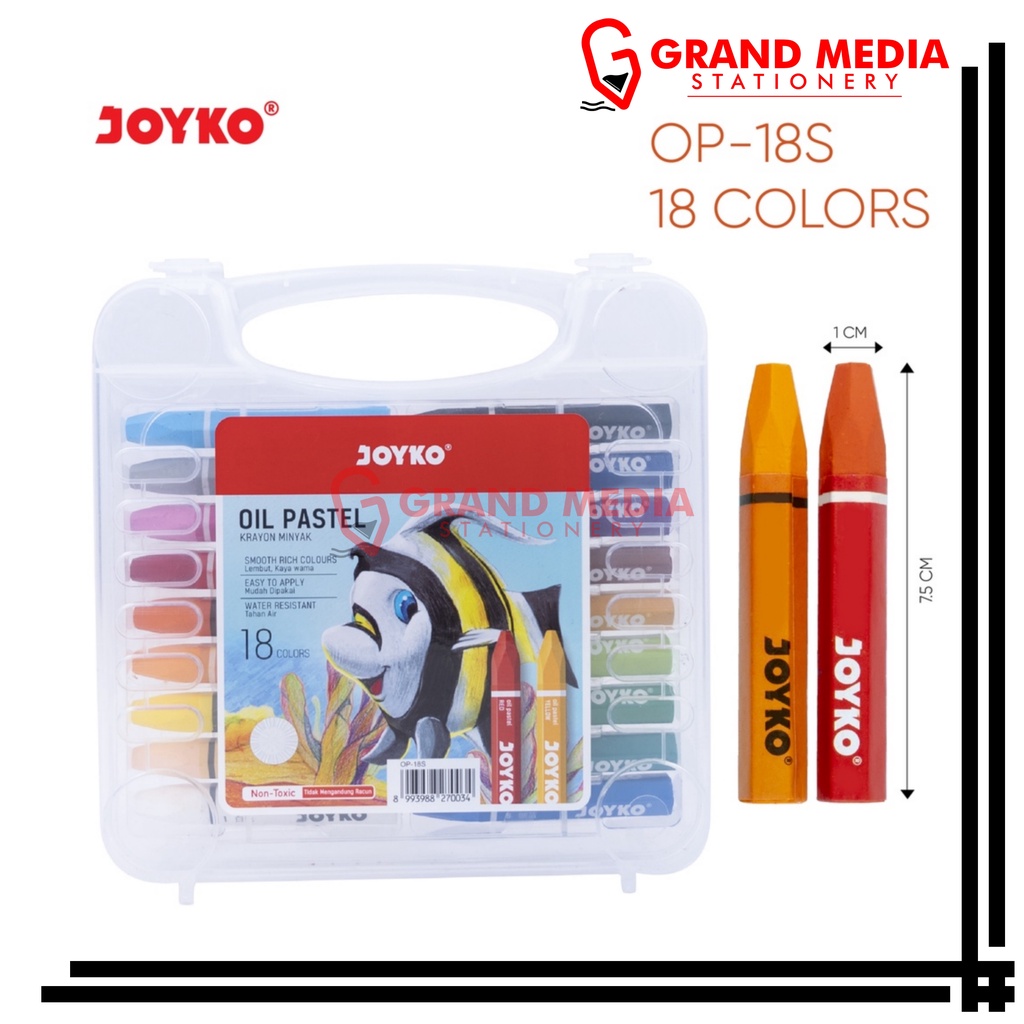 

[GRAND MEDIA] OIL PASTEL / CRAYON JOYKO 18 WARNA OP-18S