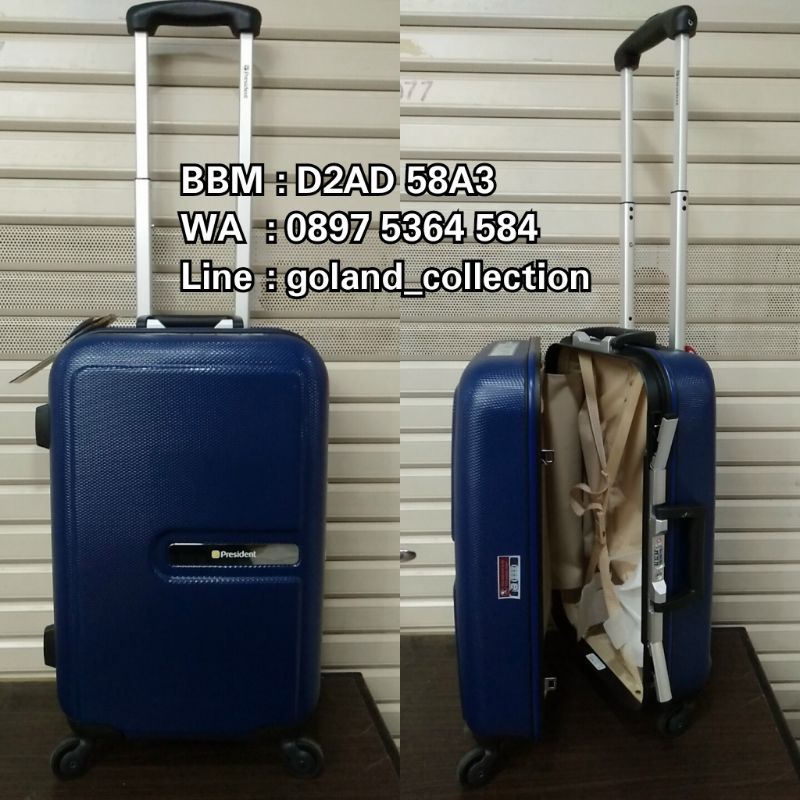 Koper President Polycarbonate Box TSA lock ukuran Kabin 20 inch