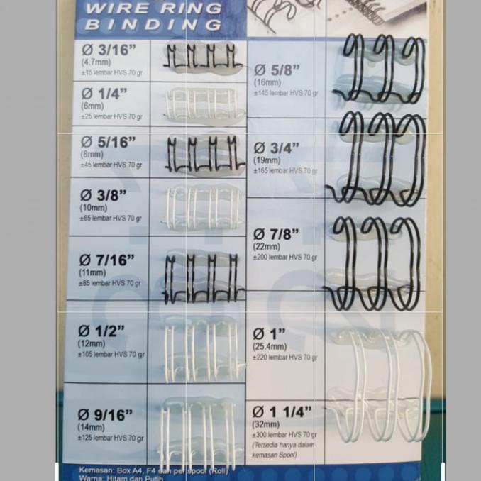 

Ring Spiral Kawat Jilid Spool - Roll Topas No. 4, 5, 6, 7, 8, 9