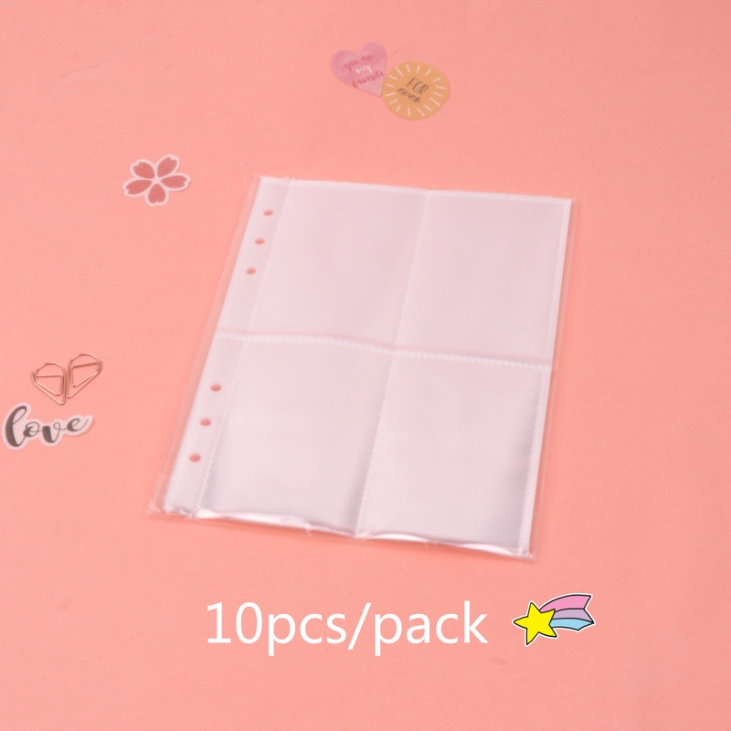 10pcs Standard A5 Binder Sleeves 1P 2P 4P Transparent Photo Album Binder Refill Inner Sleeves KPOP Lomo Cards Photocard Storage Loose-leaf