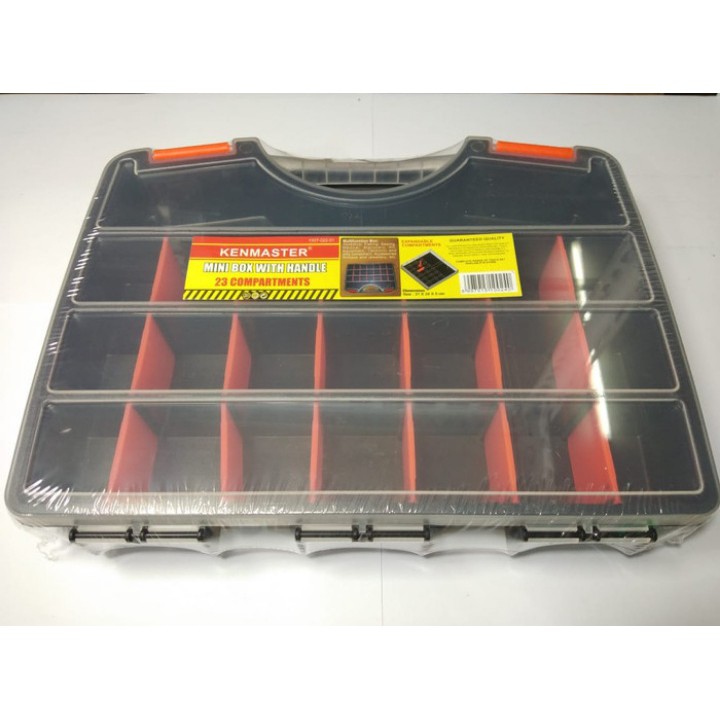 TOOL BOX MINI PVC 23 COMPARTMENTS/ BOX MINI WITH HANDLE /RAK KOMPONEN