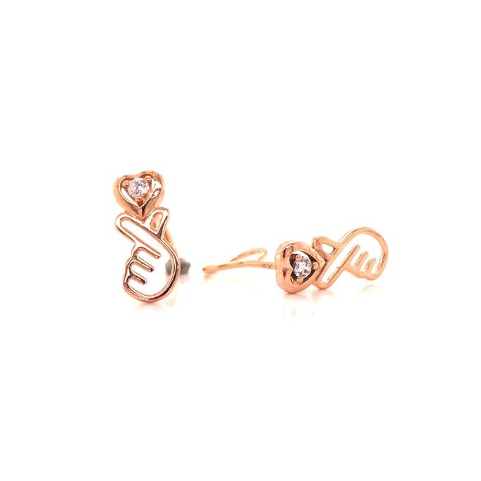 Anting Toge / End Loop Emas Saranghaeyo 사랑해요 8K 375 - SDW Gold -