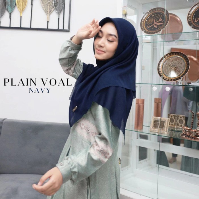 Kusus Hari Ini Hijab S4 Segiempat Plain Voal By Wanoja Wnj Bahan Voal Ultrafine Terlaris